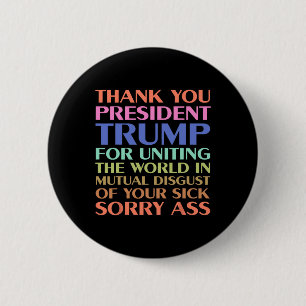Bóton Redondo 5.08cm Muito Obrigado, Senhor Presidente Trump, Por Ter U
