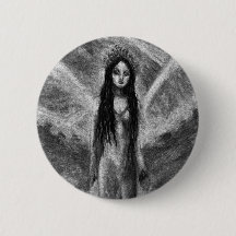 Mulher Fada Anjo Sombrio La Luna Arte Original