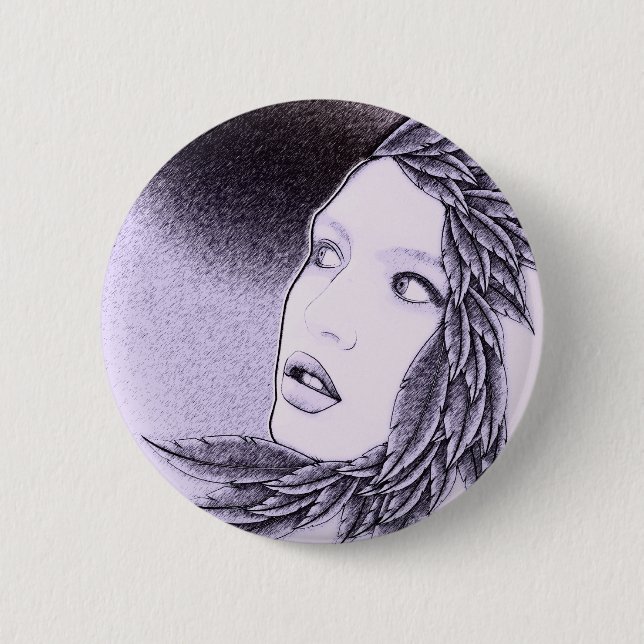 Bóton Redondo 5.08cm Mulher ilustrada (Frente)