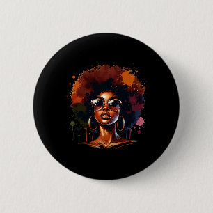 Bóton Redondo 5.08cm Mulheres Afro Orgulho Negro Melanina Afro-American