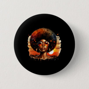 Bóton Redondo 5.08cm Mulheres Afro Orgulho Negro Melanina Americana Afr
