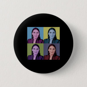 Bóton Redondo 5.08cm Mulheres Aoc Alexandria Ocasio-cortez Primeira Mul