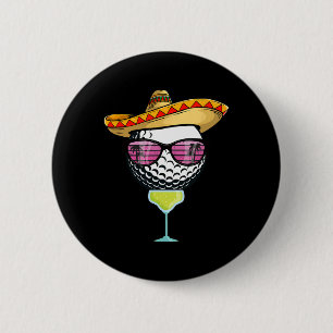 Bóton Redondo 5.08cm Mulheres Cinco De Mayo Golf Ball Com Sombrero Marg