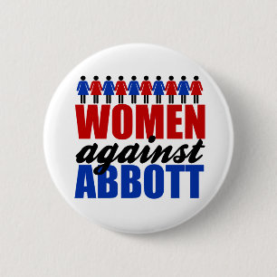 Bóton Redondo 5.08cm Mulheres Contra Greg Abbott Texas Política