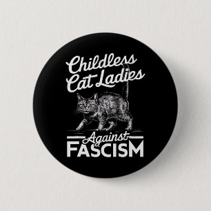 Bóton Redondo 5.08cm Mulheres de Gato Contra o Fascismo Orgulhosas Femi