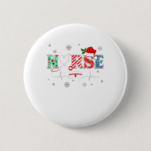Bóton Redondo 5.08cm Mulheres Enfermeiram Natal Santa Hat Enfermeira En