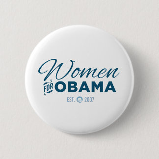 Bóton Redondo 5.08cm Mulheres para Obama