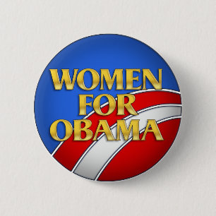 Bóton Redondo 5.08cm Mulheres para Obama