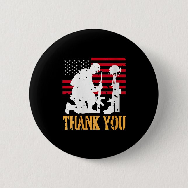 Bóton Redondo 5.08cm Mulheres Patriótico Soldado Kneeling Battlefield C (Frente)