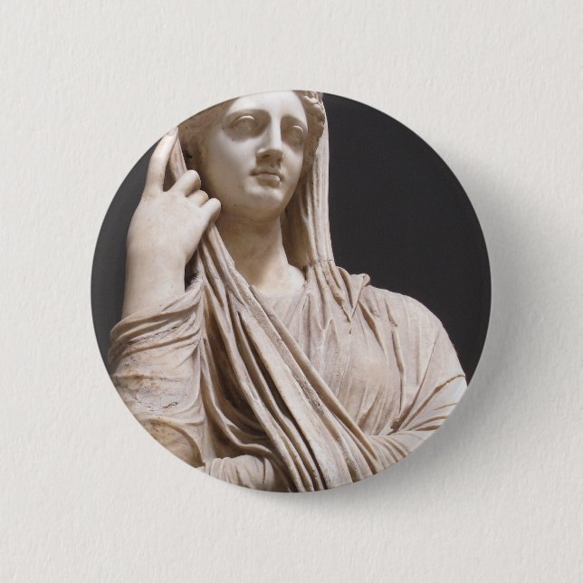 Bóton Redondo 5.08cm Mulheres romanas imperiais - estátua (Frente)