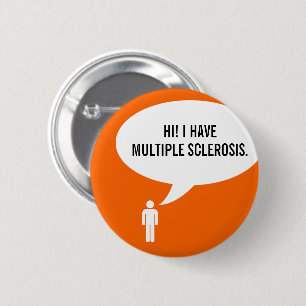 Bóton Redondo 5.08cm MÚLTIPLA bolha de fala de SCLEROSIS