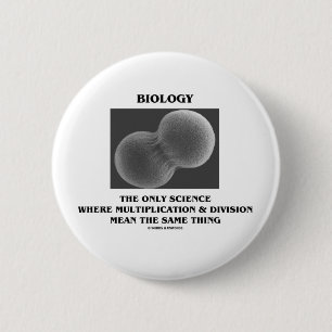 Bóton Redondo 5.08cm Multiplicação da divisão de ciência da biologi