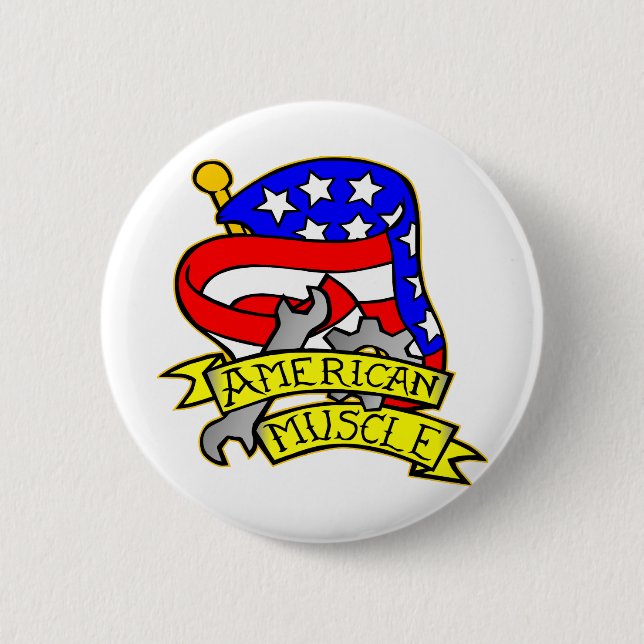 Bóton Redondo 5.08cm Músculo Americano (Frente)