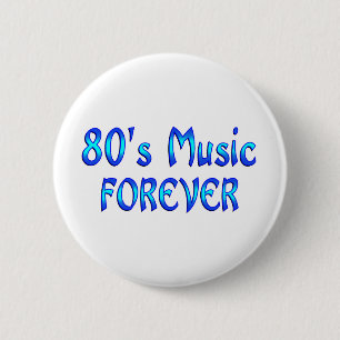 Bóton Redondo 5.08cm música 80s para sempre