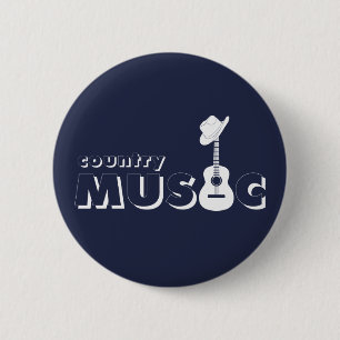 Bóton Redondo 5.08cm Música country