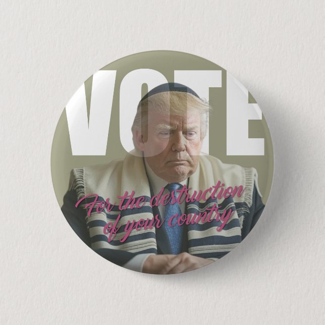 Bóton Redondo 5.08cm MV Metaverso VOTE Trump (Frente)