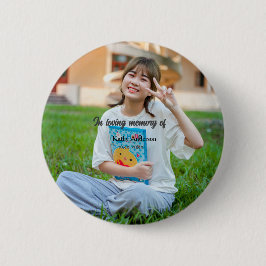 Bóton Redondo 5.08cm Na memória amorosa de adicionar nome memorial keep