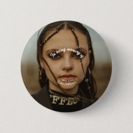 Bóton Redondo 5.08cm Na memória amorosa de adicionar nome memorial keep