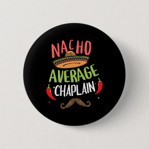 Bóton Redondo 5.08cm Nacho Média Chaplain Sombrero Beard Cinco De May