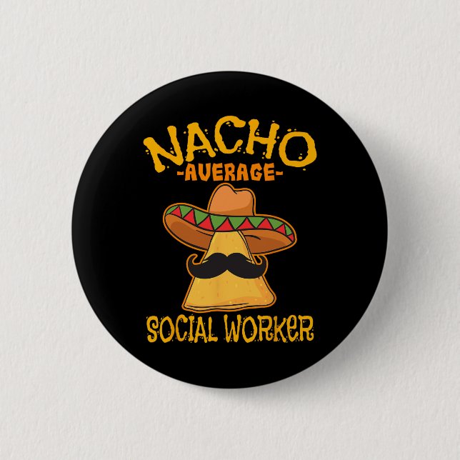 Bóton Redondo 5.08cm Nacho Média de Trabalhadores Sociais Cin de Bem-Es (Frente)