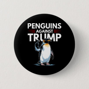 Bóton Redondo 5.08cm Nadadeiras de pinguim resistem a pinguins engraçad