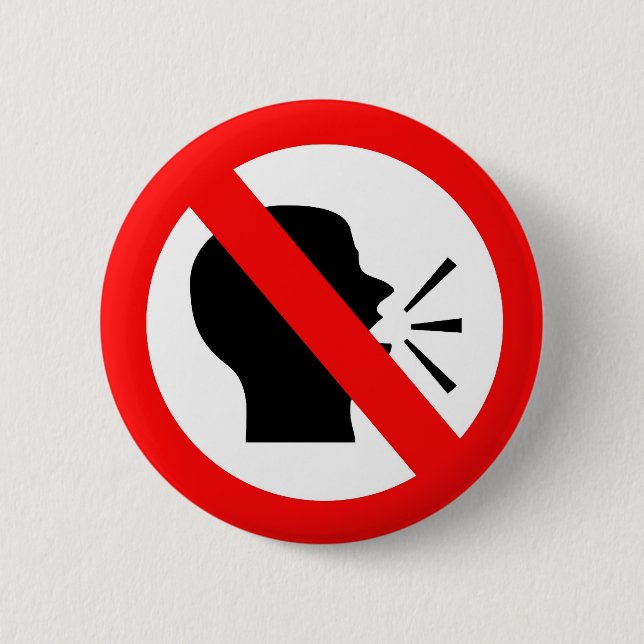 Bóton Redondo 5.08cm Não fale (Frente)