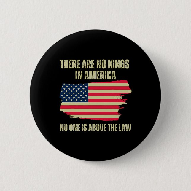 Bóton Redondo 5.08cm Não Há Reis Nos Estados Unidos A Bandeira American (Frente)