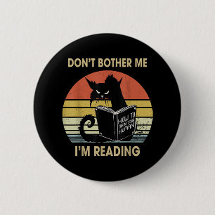 Bóton Redondo 5.08cm Não me incomode Estou lendo livros de leitura de