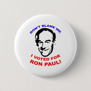 Bóton Redondo 5.08cm Não me responsabilize. Eu votei para Ron Paul!