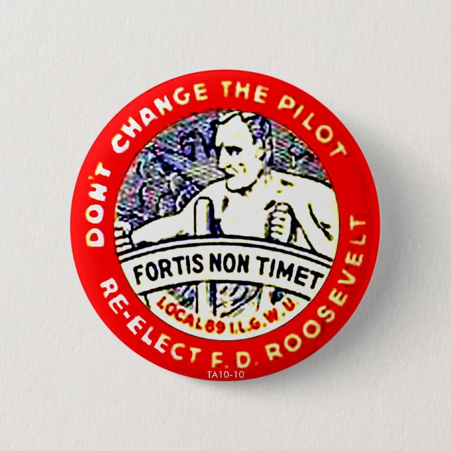 Bóton Redondo 5.08cm Não mude o piloto - botão (Frente)