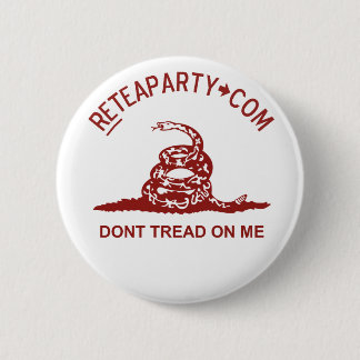 Bóton Redondo 5.08cm Não pise em mim o botão do tea party
