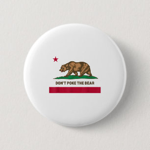 Bóton Redondo 5.08cm Não Põe o Urso na República da Califórnia Design _