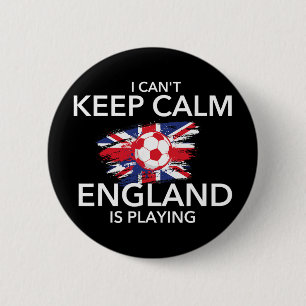 Bóton Redondo 5.08cm Não Posso Manter a Calma a Inglaterra Está Jogando