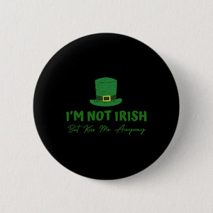 Bóton Redondo 5.08cm Não sou irlandês, mas beije-me na mesma, engraçado