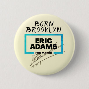 Bóton Redondo 5.08cm Nascer Brooklyn: Eric Adams para o prefeito Button
