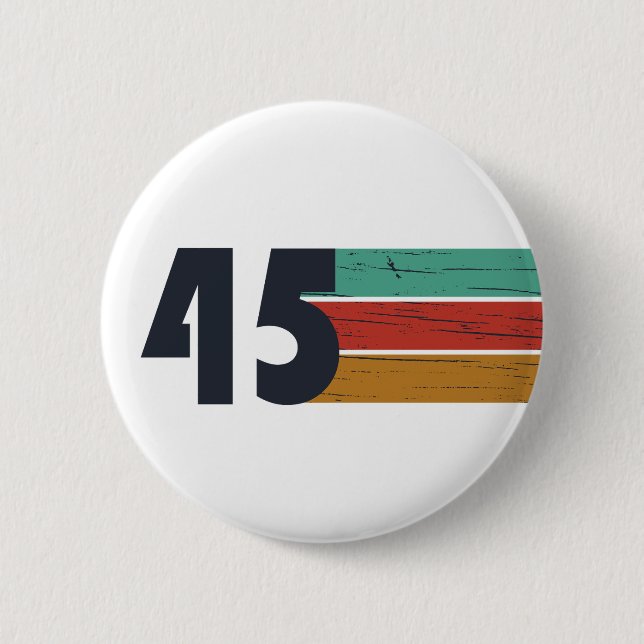 Bóton Redondo 5.08cm Nascer em 1945. presentes de 80 de aniversário (Frente)