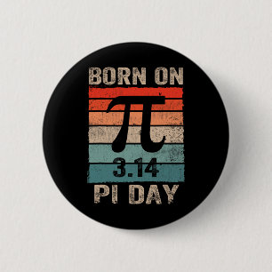 Bóton Redondo 5.08cm Nascer No Aniversário Do Pi De 2025 Happy Pi Day M