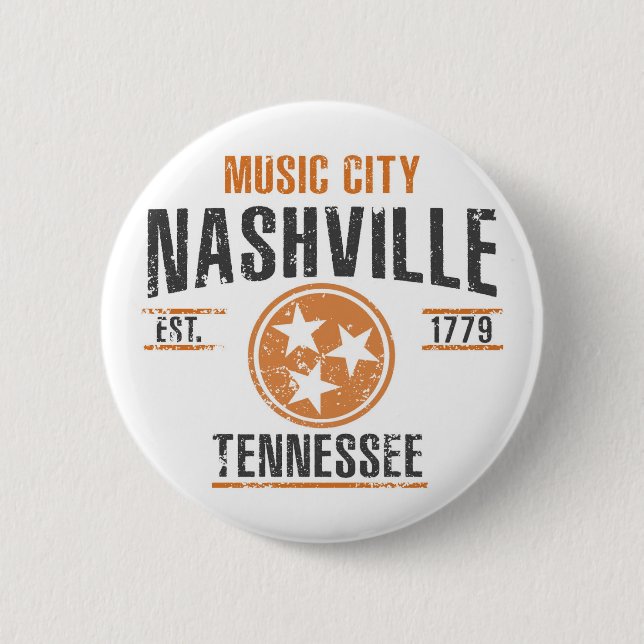 Bóton Redondo 5.08cm Nashville (Frente)