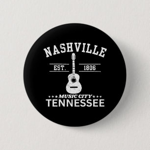 Bóton Redondo 5.08cm Nashville Cidade da Música Tennessee