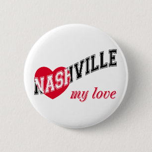 Bóton Redondo 5.08cm Nashville meu amor