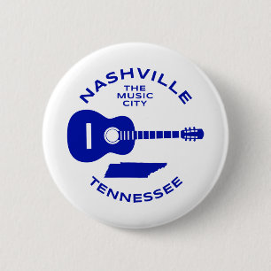 Bóton Redondo 5.08cm Nashville Tennessee The Music City