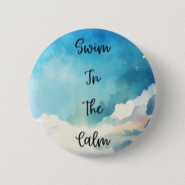 Bóton Redondo 5.08cm Natação Na Calma (Frente)