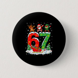 Bóton Redondo 5.08cm Natal 67 Seis Sete Meme Geração Alpha Rena Veio