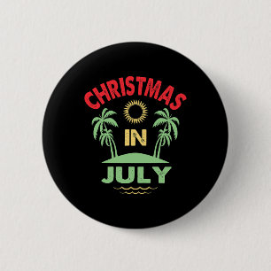 Bóton Redondo 5.08cm Natal Antigo em Julho Festa de Praia de Verão para