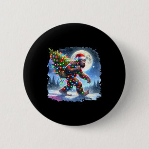 Bóton Redondo 5.08cm Natal Bigfoot Férias Sasquatch Natal 