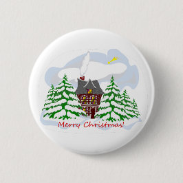 Bóton Redondo 5.08cm Natal chegando à casa da família