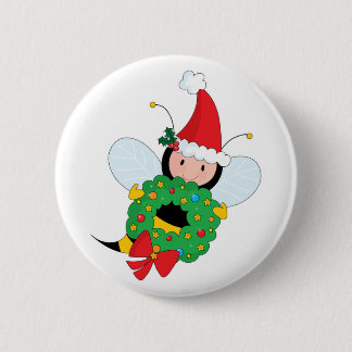 Bóton Redondo 5.08cm Natal da abelha