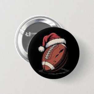 Bóton Redondo 5.08cm Natal do American Futebol Santa Hat Esportivo