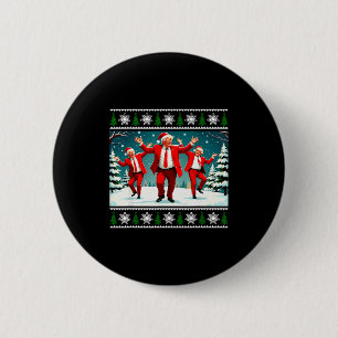 Bóton Redondo 5.08cm Natal Donald Trump Presidente 2024 Dançando Engraç
