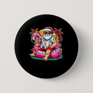 Bóton Redondo 5.08cm Natal Em Julho Papais noeis Flamingo Float Sumam